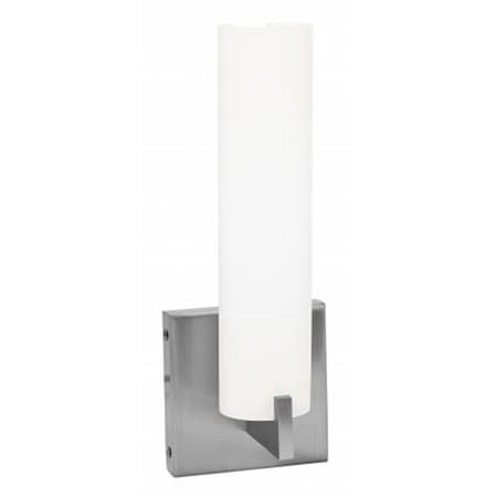 50565-BS-OPL Oracle 1 Light Opal Glass Wall And Vanity - Brushed Steel